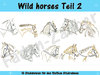 Wild Horses - Stickdatei-Set für den 10x10cm Rahmen