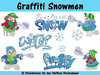 Graffiti Snowmen - Stickdatei-Set für den 13x18cm Rahmen