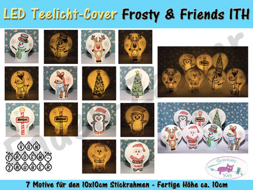 LED Teelicht Frosty & Friends - ITH für den 10x10cm Rahmen