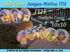 LED Kerzen-Cover Jungen-Motive - ITH für den 10x10cm Rahmen