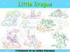 Little Dragon - Stickdatei-Set für den 13x18cm Rahmen