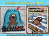 Doodle-Motiv Hund - Stickdatei-Set für den 10x10cm bis 20x30cm Rahmen