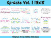 Sprüche Vol. I - Stickdatei-Set für den 13x18cm Rahmen